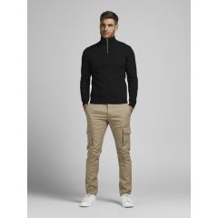 Men's Cotton Rich Hi-Zip Sweater Black