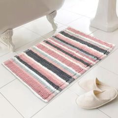 Bobble Bath Mat Pink & Grey