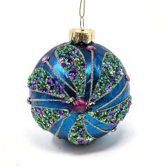 Peacock Christmas Bauble