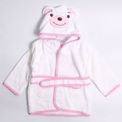 Baby Bathrobe Bear Pink