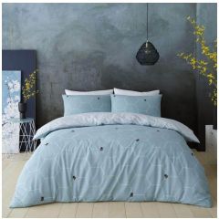Duvet Set Bee Happy Duck Egg at Guineys Ireland