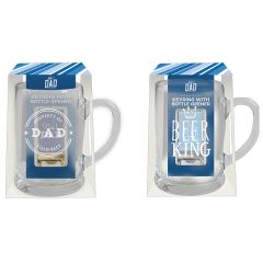 Dad Beer Glass & Keyring Bottle Opener