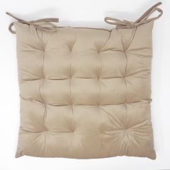 Velvet Seat Pads Beige