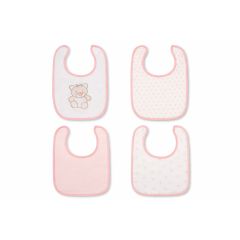 Assorted 4 Pack Bibs Pink at Guineys Ireland
