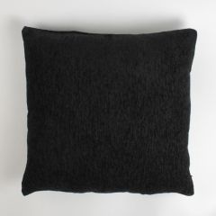 18" Chenille Cushion Cover - Black