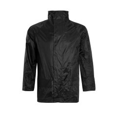 Black Waterproof Rain Jacket