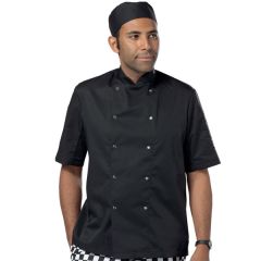 Short Sleeve Black Chef Jacket