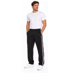 showing the black track pants