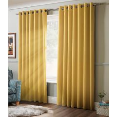 Isra Blackout Eyelet Curtains Ochre