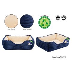 Ribbed Pet Bed Small Blue