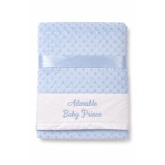 Plush Baby Blanket Prince Blue 75x90cm
