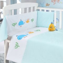 Cot Bedding Set Whale 2 Pieces My Little World at Guineys Ireland