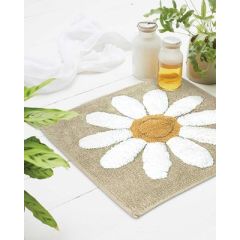 Fleur Cotton Shower Mat 50x50cm Natural