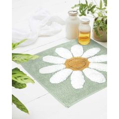 Fleur Cotton Shower Mat 50x50cm Teal
