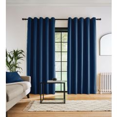 Bondi Eyelet Readymade Curtains Navy