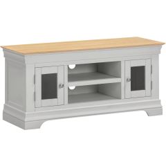 Bordeaux Small TV Stand in Pebble Grey and Oak