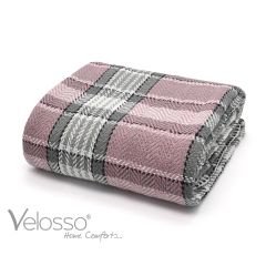 Bourbon Throw 70x100'' Blush & Grey