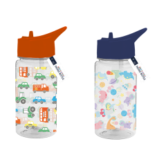 Boys Printed Bottle With Straw 400ml