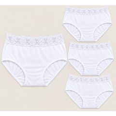 Women's Cotton Briefs 3 Pack White