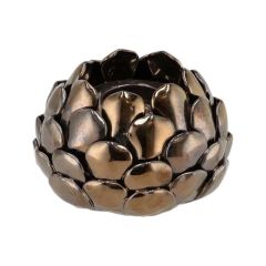 X-Large Heavyweight Bronze Effect Acorn Tealight Candle Holder at Guineys Ireland