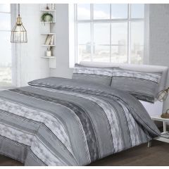 Brooklyn Stripe Duvet Set Duvet Set Grey at Guineys Ireland