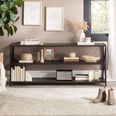 Bookcase Shelving Unit Dark Walnut