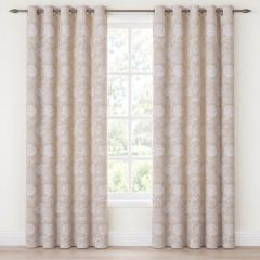 Budapest Interlined Eyelet Curtains Natural 90x108 inch pair