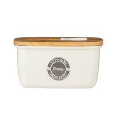 Showing the Cream Butter Storage & Spatula Set side view