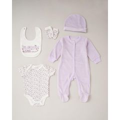 Lilac Velour 5 Piece Set