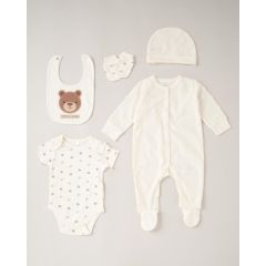 Cream Little Bear Velour 5 Piece Set