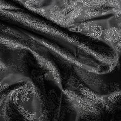 Paisley Jacquard Lining Grey Fabric C6340 - Price by the Metre