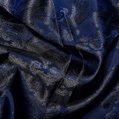 Navy Paisley Jacquard Lining Col 12 C6340 - Price by the Metre