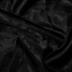 Black Paisley Jacquard Lining Col 13 C6340 - Price by the Metre