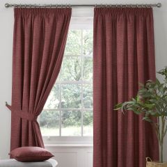 Pembrey Red Readymade Tape Top Curtains