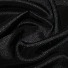 Shantung Satin Fabric Black C8200 - Price by the Metre