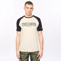 Showing the Front Of the Camtort T-Shirt Black Stone By Crosshatch
