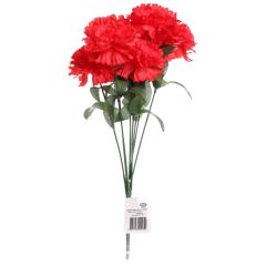 Carnation Bunch Artificial Flower Red  at Guineys Ireland
