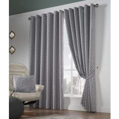 Casablanca Readymade Eyelet Curtain Pair Beige by Alan Symonds at Guineys Ireland