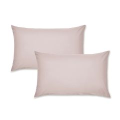 Catherine Lansfield Easy Iron Percale Pillowcase Pair Blush