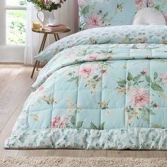 Catherine Lansfield Avebury Bedspread Duck Egg