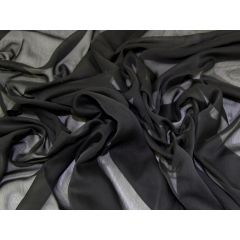 Cationic Chiffon Black - Price by the Metre