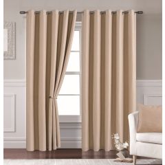 Cavendish Eyelet Readymade Curtains Natural 66x72