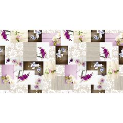 Orchid Oil Cloth Tablecloth CB60 - Price by the Metre