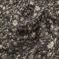 Woven Chiffon Floral Black Fabric CCHIF3-01 - Price by the Metre