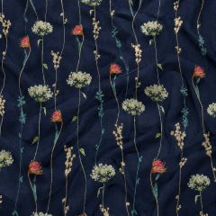 Woven Chiffon Floral Navy Fabric CCHIF4-11 - Price by the Metre