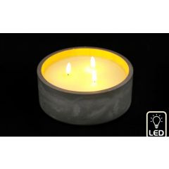 LED Cement Candle Pot 