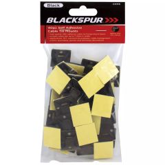 Blackspur Self Adhesive Cable Tie Mounts - Pack of 40