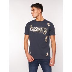 Doddington T-shirt Navy by Crosshatch - Online Offer Only