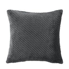 Large Waffle Teddy Cushion Charcoal