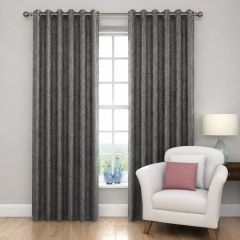 Mayfair Heavy Brushed Lining Eyelet Curtains Silver